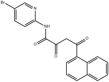 N-(5-BROMO-PYRIDIN-2-YL)-4-NAPHTHALEN-1-YL-2,4-DIOXO-BUTYRAMIDE 结构式