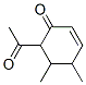 2-Cyclohexen-1-one, 6-acetyl-4,5-dimethyl- (9CI) 结构式