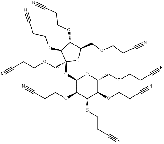 八(O-氰基乙基)蔗糖 结构式
