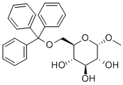 甲基 6-O-(三苯甲基)-Α-D-吡喃葡萄糖苷 结构式