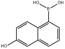 (6-羟基萘-1-基)硼酸 结构式