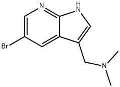 1-(5-溴-1H-吡咯并[2,3-B]吡啶-3-基)-N,N-二甲基甲胺 结构式