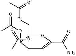 1-氨甲酰基-3,4,6-O-三乙酰基-D-半乳糖烯 结构式