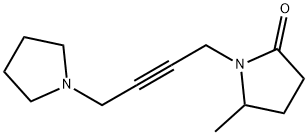 1-[4-(Pyrrolidin-1-yl)-2-butynyl]-5-methyl-2-pyrrolidone 结构式