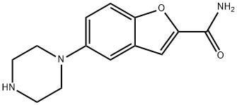 5-(哌嗪-1-基)苯并呋喃-2-甲酰胺 结构式