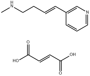 (E)-N-甲基-4-(3-吡啶基)-3-丁烯-1-胺富马酸盐 结构式