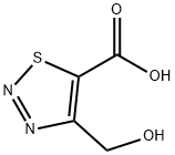 4-(羟甲基)-1,2,3-噻重氮-5-羧酸 结构式