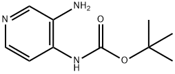 (3-氨基-4-吡啶基)氨基甲酸叔丁酯 结构式