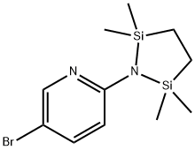 5-bromo-2-(2,2,5,5-tetramethyl-
1,2,5-azadisilolidin-1-yl)pyridine 结构式