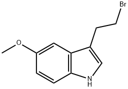 3-(2-溴乙基)-5-甲氧基-1H-吲哚 结构式