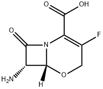 5-Oxa-1-azabicyclo[4.2.0]oct-2-ene-2-carboxylicacid,7-amino-3-fluoro-8-oxo-,(6R-trans)-(9CI) 结构式