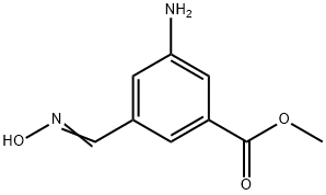 Benzoic acid, 3-amino-5-[(hydroxyimino)methyl]-, methyl ester (9CI) 结构式