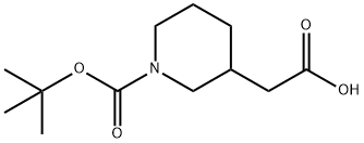 N-Boc-3-哌啶乙酸 结构式