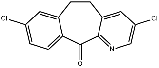 3,8-Dichloro-5,6-dihydro-11H-benzo[5,6]cyclohepta[1,2-β]pyridin-11-one 结构式