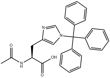 N-乙酰基-N'-三苯甲基-L-组氨酸 结构式