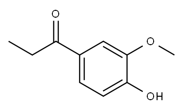3-甲氧基-4-羟基苯丙酮 结构式