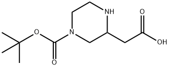 3-羧基甲基哌嗪-1-羧基 酸 叔-丁基 酯 结构式