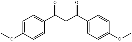1,3-双(4-甲氧基苯)-1,3-丙二酮 结构式
