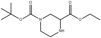 1-N-BOC-3-哌嗪羧酸乙酯 结构式