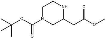 N-4-BOC-2-哌嗪乙酸 甲基 酯 结构式