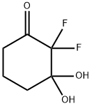 2,2-二氟-3,3-二羟基环己酮 结构式