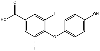 4-(4-Hydroxyphenoxy)-3,5-diiodobenzoic acid 结构式