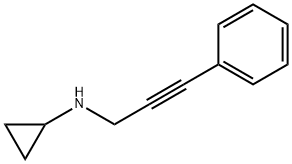N-(3-苯-2-丙炔-1-基)环丙胺 1HCL 结构式
