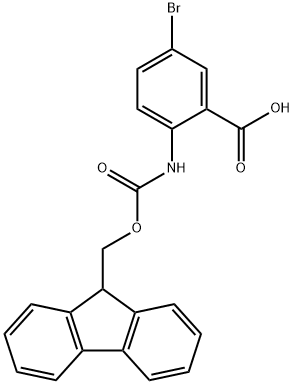 2-(FMOC-氨基)-5-溴苯甲酸 结构式