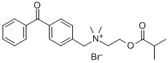 N-(4-[BENZOYL]BENZYL)-N,N-DIMETHYL-N-(2-[ISOBUTYROYL]ETHYL) AMMONIUM BROMIDE 结构式