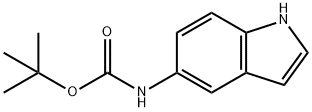 5-N-叔丁氧羰基-氨基吲哚 结构式
