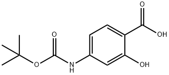 4-((叔丁氧基羰基)氨基)-2-羟基苯甲酸 结构式