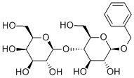 苄基 4-O-(Β-D-吡喃半乳糖基)-Β-D-吡喃葡萄糖苷 结构式