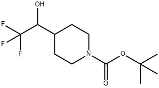 TERT-BUTYL 4-(2,2,2-TRIFLUORO-1-HYDROXYETHYL)PIPERIDINE-1-CARBOXYLATE 结构式