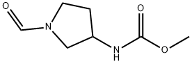 Carbamic  acid,  (1-formyl-3-pyrrolidinyl)-,  methyl  ester  (9CI) 结构式