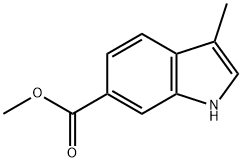 3-甲基-1H-吲哚-6-羧酸甲酯 结构式