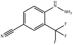 4-肼基-3-(三氟甲基)苯甲腈 结构式