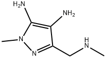 1H-Pyrazole-4,5-diamine,  1-methyl-3-[(methylamino)methyl]- 结构式