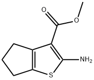 2-氨基-5,6-二氢-4H-环戊烯并噻吩-3-甲酸甲酯 结构式