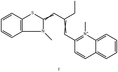 Quinolinium, 1-methyl-2-(2-((3-methyl-2(3H)-benzothiazolylidene)methyl )-1-butenyl)-, iodide 结构式