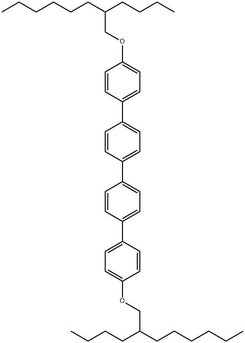 4,4'''-二(2-丁基辛氧基)对四联苯 结构式