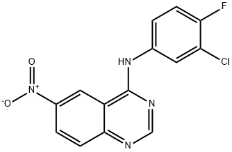 N-(3-氯-4-氟苯基)-6-硝基-4-喹唑啉胺 结构式