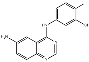 6-Amino-4-(3-chloro-4-fluoroanilino)quinazoline 结构式