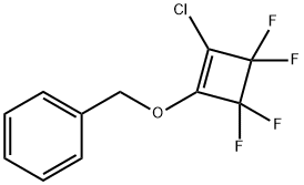 (2-CHLORO-3,3,4,4-TETRAFLUOROCYCLOBUT-1-ENYLOXYMETHYL)-BENZENE 结构式