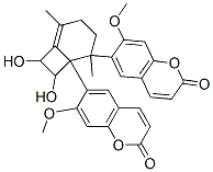 6,6'-[(1,2-Dihydroxyethylene)(1,4-dimethyl-3-cyclohexen-1,2-ylene)]bis(7-methoxycoumarin) 结构式