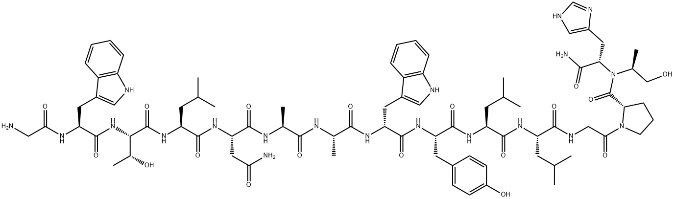 (ALA6,D-TRP8,L-ALANINOL15)-GALANIN (1-15) 结构式
