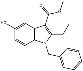 1-苄基-2-乙基-5-羟基-1H-吲哚-3-羧酸甲酯 结构式