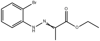 (E)-乙基-2-(2-(2-溴苯基)腙基)丙酸酯 结构式