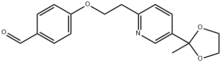 4-[2-(5-(2-METHYL-1,3-DIOXOLAN-2-YL)-2-PYRIDYL]ETHOXY]-BENZALDEHYDE 结构式