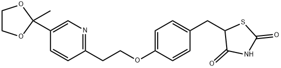 5-[4-[2-[5-(2-METHYL-1,3-DIOXOLAN-2-YL)-2-PYRIDYL]ETHOXY]-BENZYL]-2,4-THIAZOLIDINEDIONE 结构式