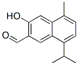 3-Hydroxy-5-methyl-8-(1-methylethyl)-2-naphthalenecarbaldehyde 结构式